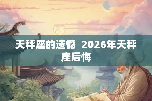 天秤座的遗憾  2026年天秤座后悔