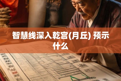 智慧线深入乾宫(月丘) 预示什么