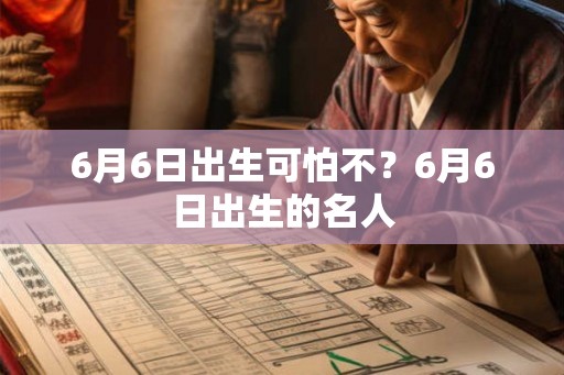 6月6日出生可怕不？6月6日出生的名人