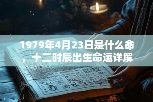 1979年4月23日是什么命,十二时辰出生命运详解 1979年4月23日是什么命,十二时辰出生命运详解