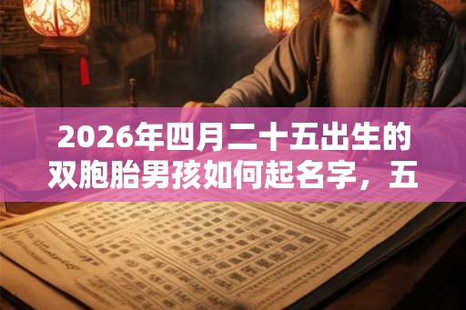 2026年四月二十五出生的双胞胎男孩如何起名字,五行属什么 2026年四月二十五出生的双胞胎男孩如何起名字,五行属什么