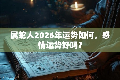 属蛇人2026年运势如何，感情运势好吗？