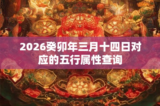 2026癸卯年三月十四日对应的五行属性查询