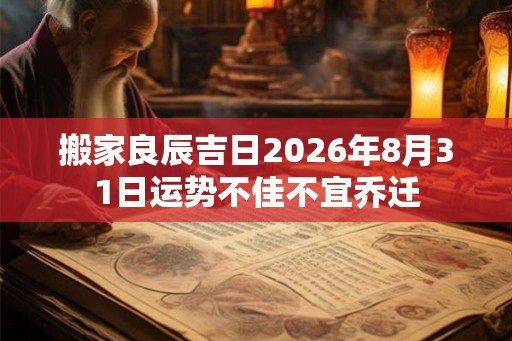 搬家良辰吉日2026年8月31日运势不佳不宜乔迁