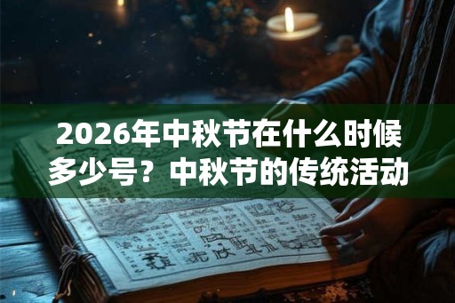 2026年中秋节在什么时候多少号？中秋节的传统活动有哪些？