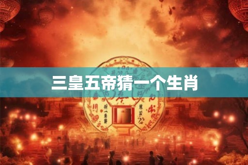 三皇五帝猜一个生肖