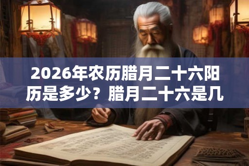 2026年农历腊月二十六阳历是多少？腊月二十六是几月几号？
