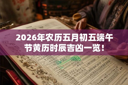2026年农历五月初五端午节黄历时辰吉凶一览！