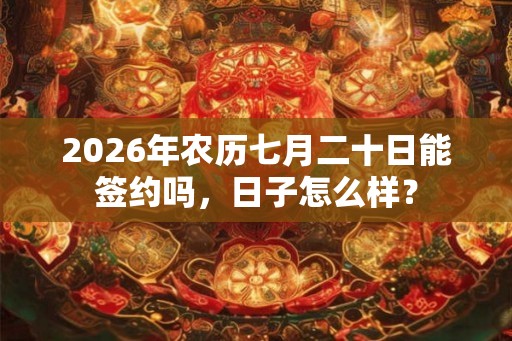 2026年农历七月二十日能签约吗，日子怎么样？