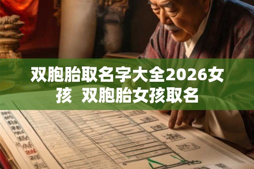 双胞胎取名字大全2026女孩  双胞胎女孩取名