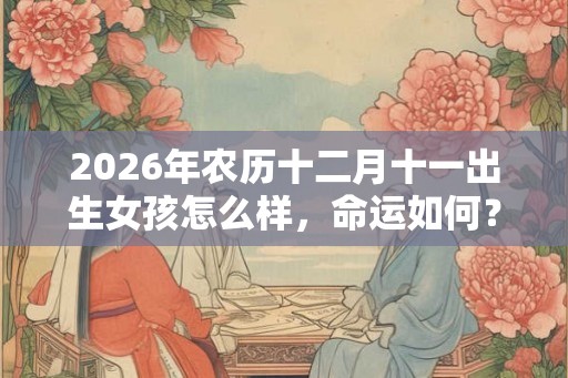 2026年农历十二月十一出生女孩怎么样，命运如何？