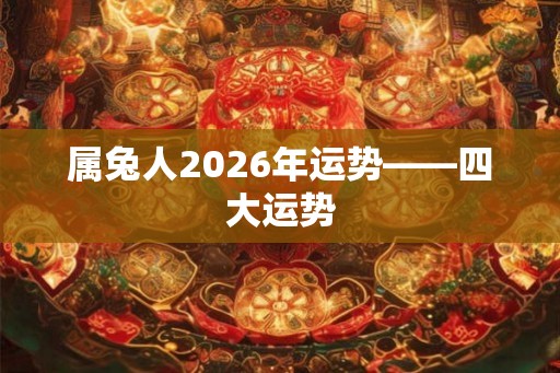 属兔人2026年运势——四大运势