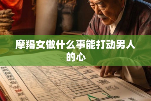 摩羯女做什么事能打动男人的心