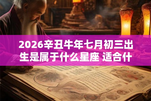 2026辛丑牛年七月初三出生是属于什么星座 适合什么职业