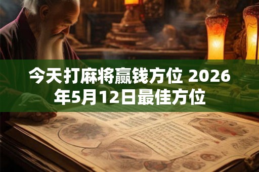 今天打麻将赢钱方位 2026年5月12日最佳方位 今天打麻将赢钱方位 2026年5月12日最佳方位