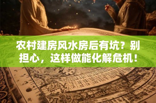 农村建房风水房后有坑?别担心,这样做能化解危机! 农村建房风水房后有坑?别担心,这样做能化解危机!