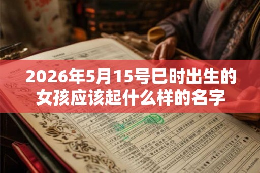 2026年5月15号巳时出生的女孩应该起什么样的名字