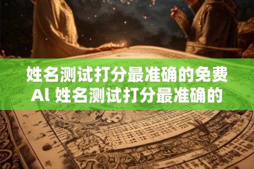姓名测试打分最准确的免费Al 姓名测试打分最准确的免费女名尾