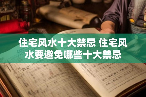 住宅风水十大禁忌 住宅风水要避免哪些十大禁忌