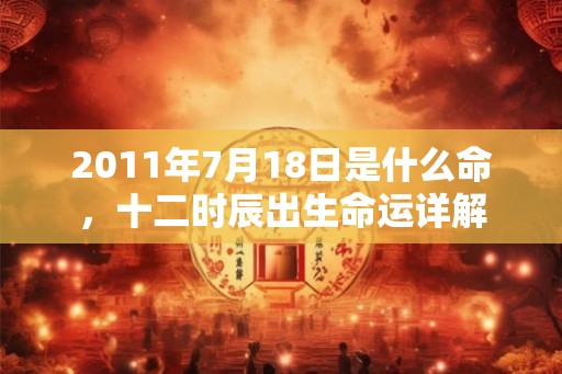 2011年7月18日是什么命，十二时辰出生命运详解