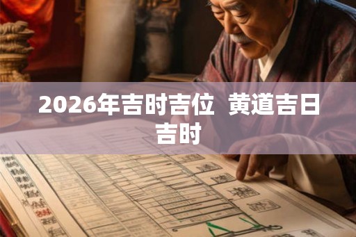 2026年吉时吉位  黄道吉日吉时