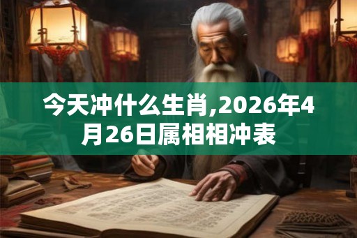 今天冲什么生肖,2026年4月26日属相相冲表