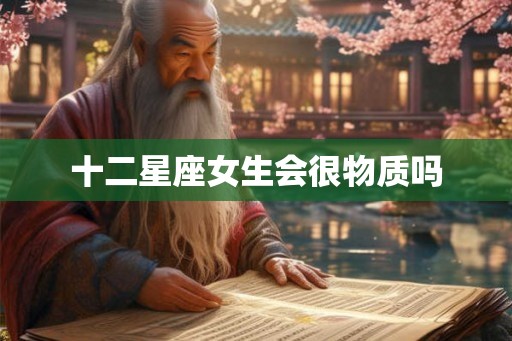 十二星座女生会很物质吗