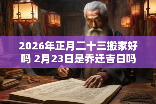 2026年正月二十三搬家好吗 2月23日是乔迁吉日吗