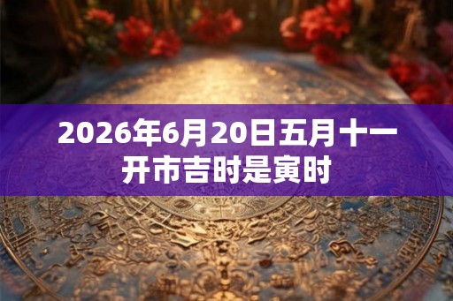 2026年6月20日五月十一开市吉时是寅时 2026年6月20日五月十一开市吉时是寅时