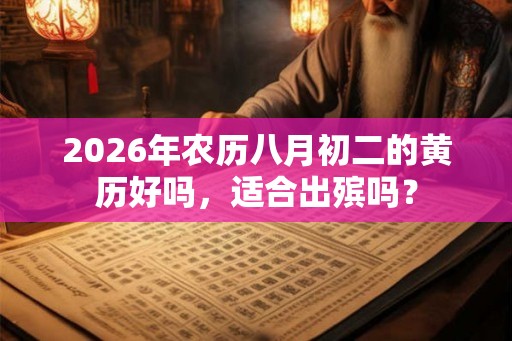 2026年农历八月初二的黄历好吗，适合出殡吗？