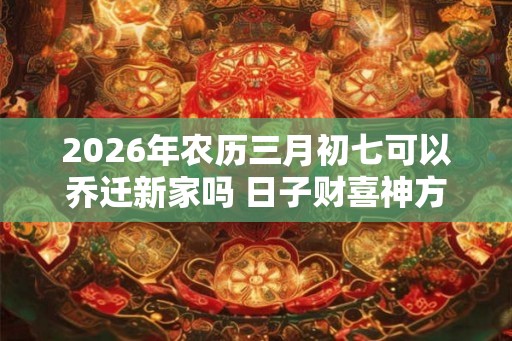 2026年农历三月初七可以乔迁新家吗 日子财喜神方位