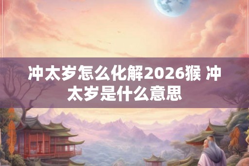 冲太岁怎么化解2026猴 冲太岁是什么意思