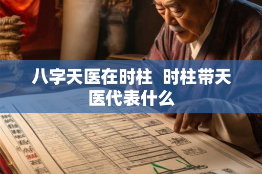 八字天医在时柱  时柱带天医代表什么