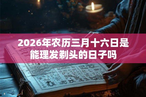 2026年农历三月十六日是能理发剃头的日子吗