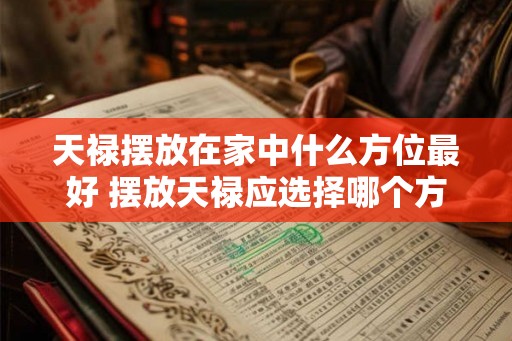 天禄摆放在家中什么方位最好 摆放天禄应选择哪个方位