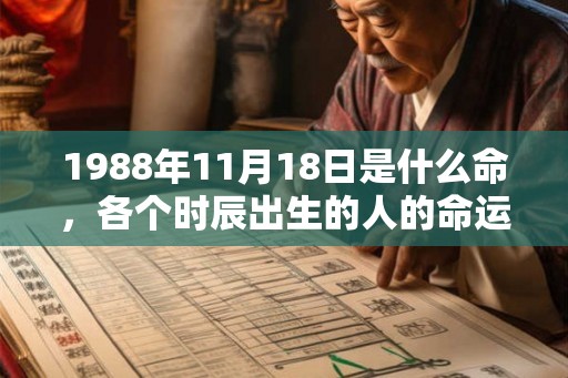 1988年11月18日是什么命，各个时辰出生的人的命运