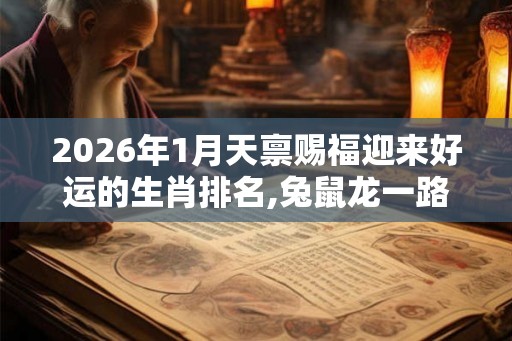 2026年1月天禀赐福迎来好运的生肖排名,兔鼠龙一路开挂逢喜事
