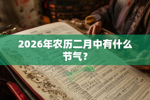 2026年农历二月中有什么节气？