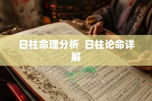 日柱命理分析  日柱论命详解
