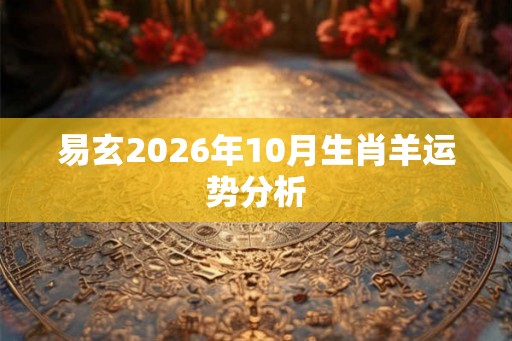 易玄2026年10月生肖羊运势分析