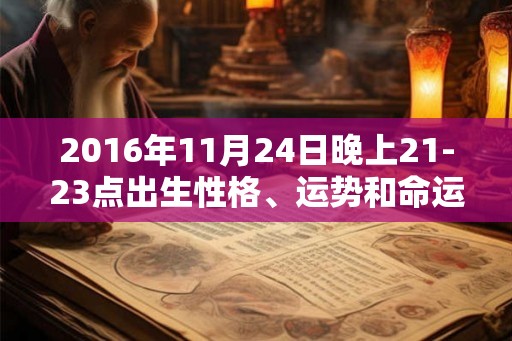 2016年11月24日晚上21-23点出生性格、运势和命运