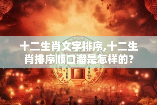 十二生肖文字排序,十二生肖排序顺口溜是怎样的？