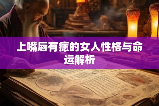 上嘴唇有痣的女人性格与命运解析