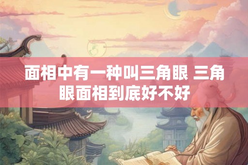 面相中有一种叫三角眼 三角眼面相到底好不好