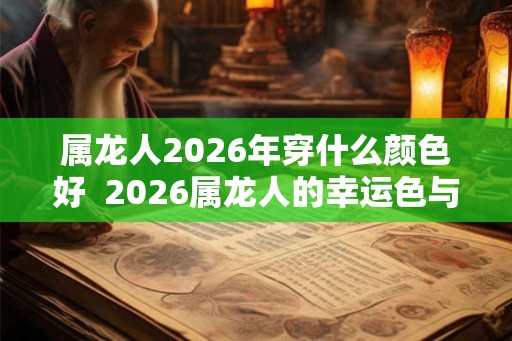 属龙人2026年穿什么颜色好  2026属龙人的幸运色与禁忌色