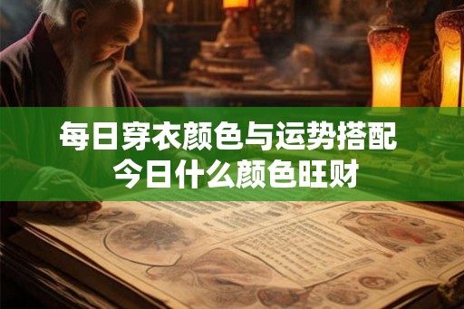 每日穿衣颜色与运势搭配 今日什么颜色旺财 每日穿衣颜色与运势搭配 今日什么颜色旺财