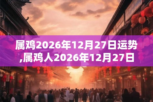 属鸡2026年12月27日运势,属鸡人2026年12月27日财运,生肖鸡2026年12月27日运势 属鸡2026年12月27日运势,属鸡人2026年12月27日财运,生肖鸡2026年12月27日运势