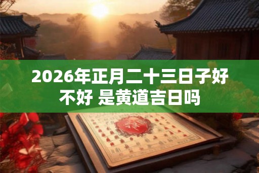 2026年正月二十三日子好不好 是黄道吉日吗