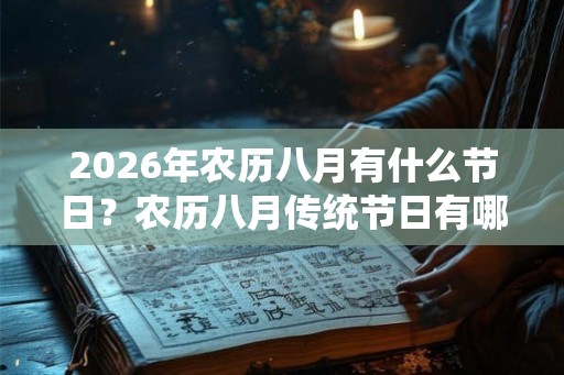 2026年农历八月有什么节日？农历八月传统节日有哪些？