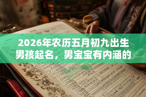 2026年农历五月初九出生男孩起名，男宝宝有内涵的好名字推荐